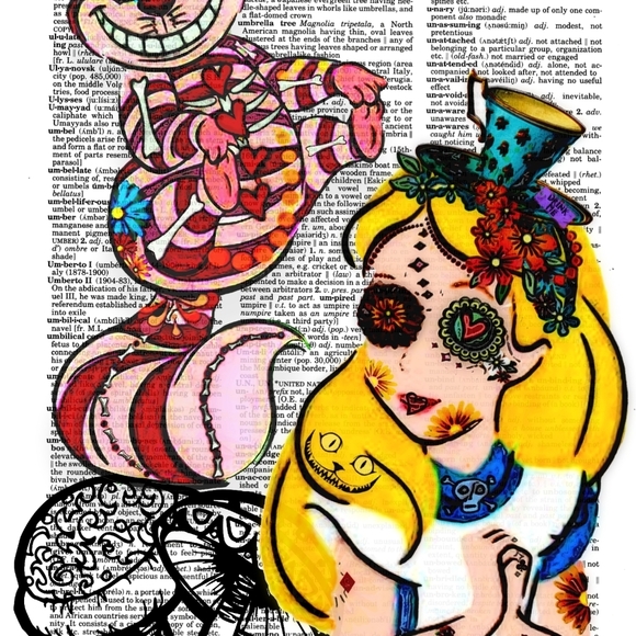 Alice in Wonderland Book Page Art Print Bundle - Picture 2 of 7